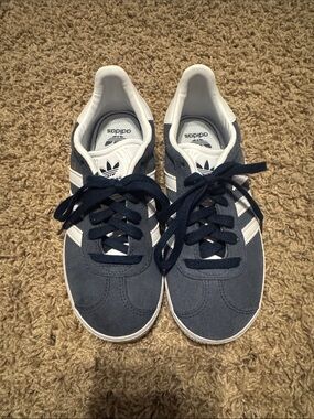 Adidas Navy Suede Sneakers with White Stripes - little boys 13.5 - NWOT